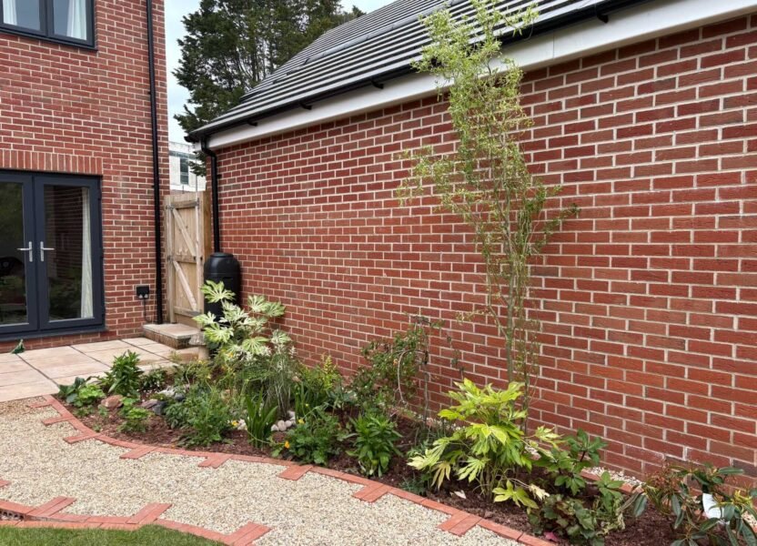 Path with flower bed